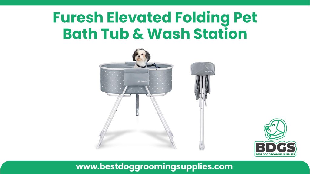 Best for Portable Bathing- Furesh Elevated Folding Pet Bath Tub & Wash Station