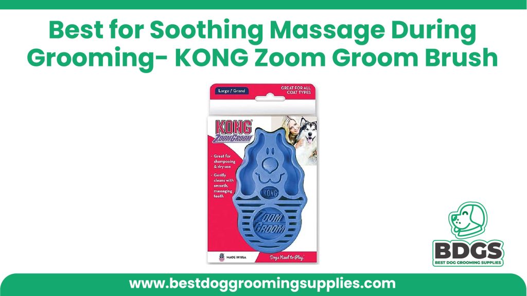 Best for Soothing massage during grooming: KONG Zoom Groom Brush