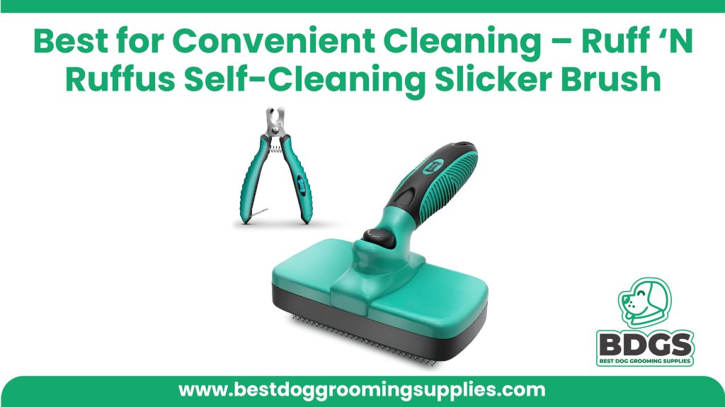 Best for Convenient Cleaning - Ruff 'N Ruffus Self-Cleaning Slicker Brush