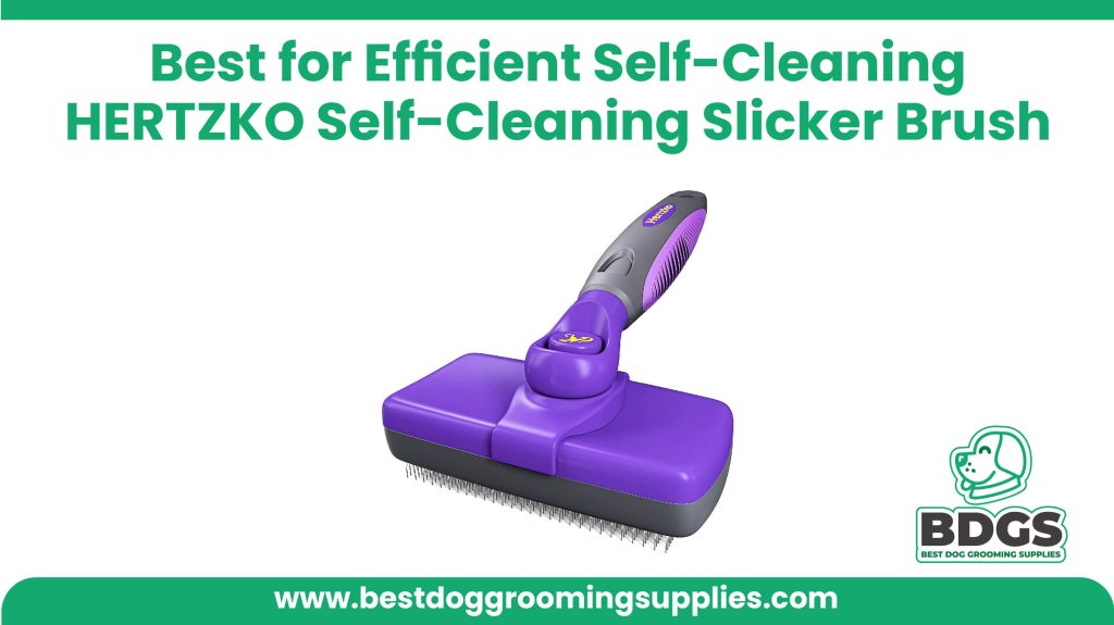 Best for Efficient Self-Cleaning - HERTZKO Self-Cleaning Slicker Brush